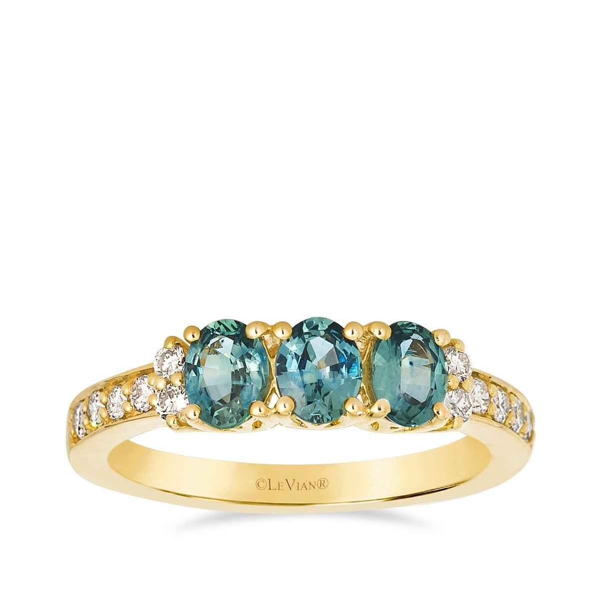 Le Vian Oval Montana Sapphire & 1/4 ct. tw. Nude Diamond Ring in 14K Honey Gold