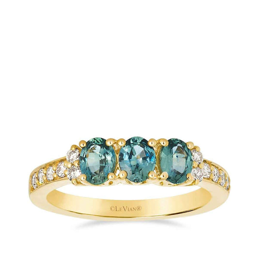 Le Vian Oval Montana Sapphire & 1/4 ct. tw. Nude Diamond Ring in 14K Honey Gold