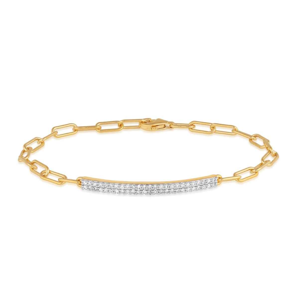 Demi Fine 1/2 ct. tw. Lab-Grown Diamond Bar Bracelet in Vermeil