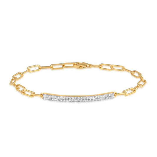 Demi Fine 1/2 ct. tw. Lab-Grown Diamond Bar Bracelet in Vermeil