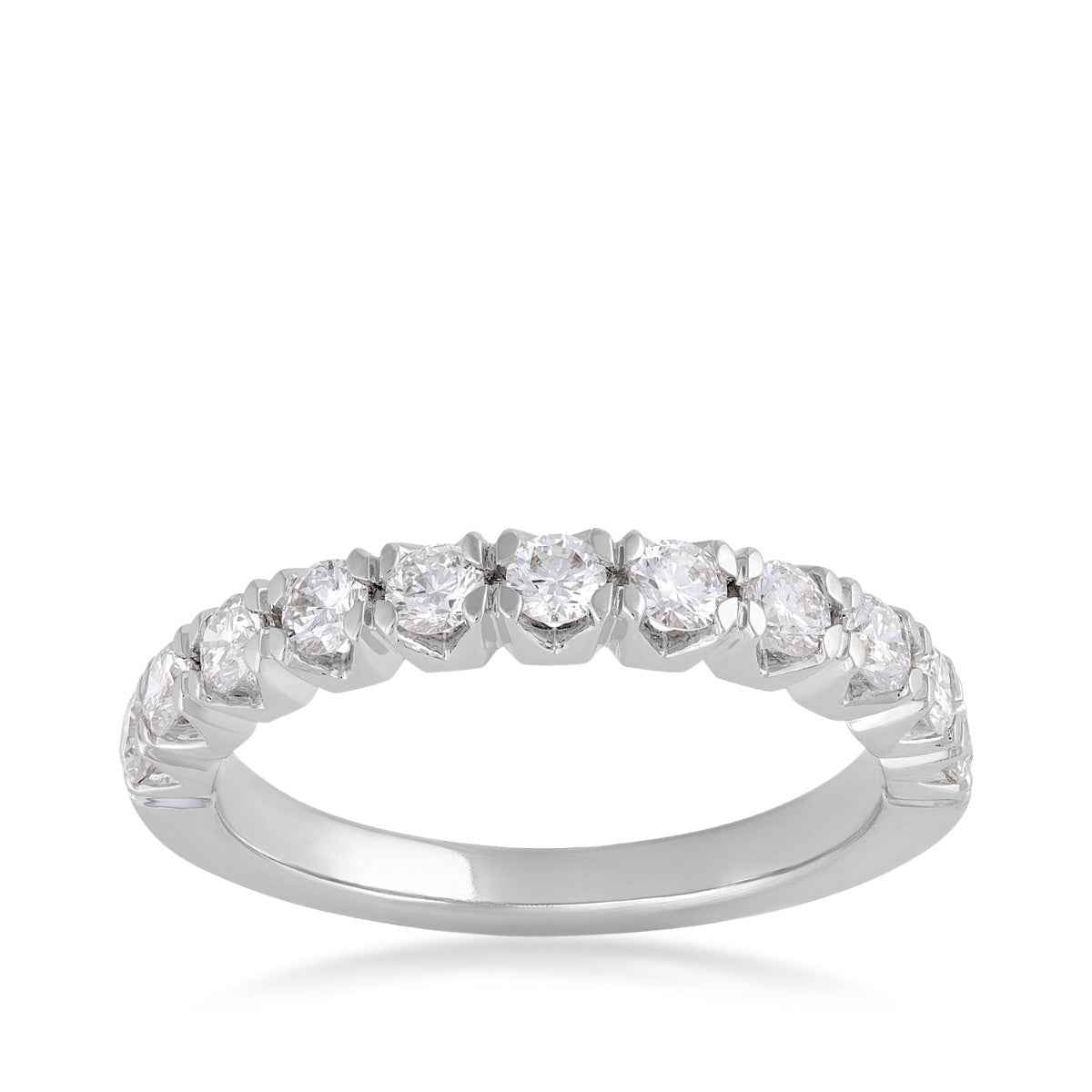 Adamante 3/4 ct. tw. Lab-Grown Round Brilliant Diamond Anniversary Ring in 14K White Gold (2)
