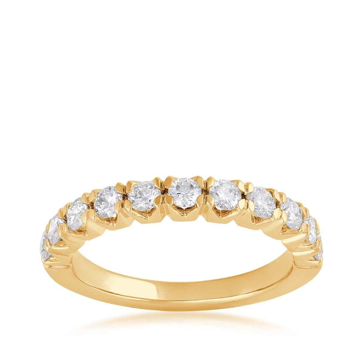 Adamante 3/4 ct. tw. Lab-Grown Round Brilliant Diamond Anniversary Ring in 14K Yellow Gold (2)