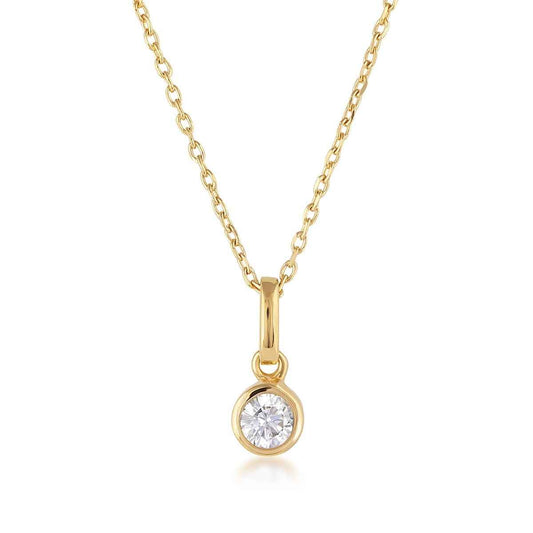 Demi Fine 1/5 ct. tw. Lab-Grown Round Brilliant Diamond Solitaire Pendant in Vermeil