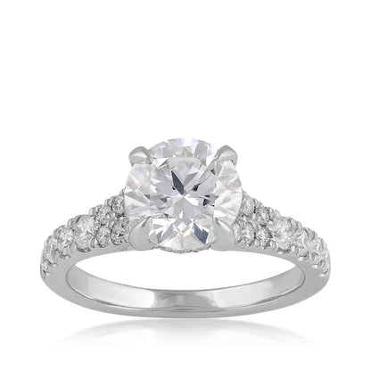Adamante 2-5/8 ct. tw. Lab-Grown Round Brilliant Diamond Split Shank Engagement Ring in 14K White Gold