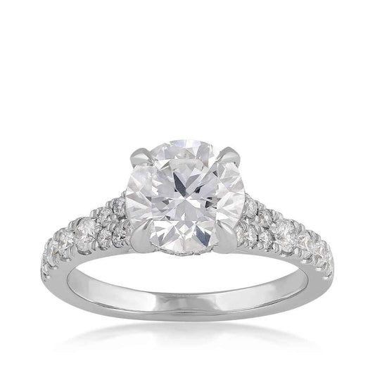 Adamante 2-5/8 ct. tw. Lab-Grown Round Brilliant Diamond Split Shank Engagement Ring in 14K White Gold