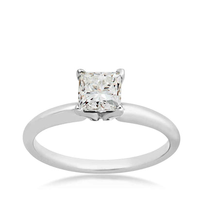 1 ct. tw. Princess Cut Diamond Solitaire Engagement Ring in 14K White Gold (3)