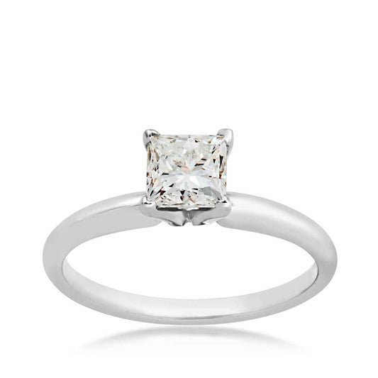 1 ct. tw. Princess Cut Diamond Solitaire Engagement Ring in 14K White Gold (3)