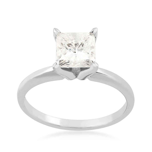 2 ct. tw. Princess Cut Diamond Solitaire Engagement Ring in 14K White Gold