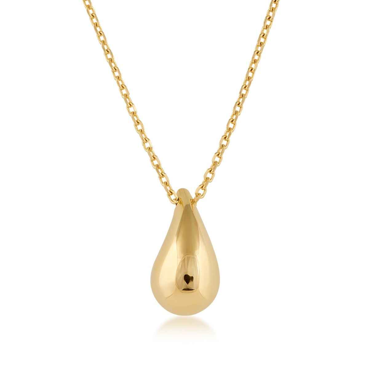 Teardrop Pendant in 14K Yellow Gold