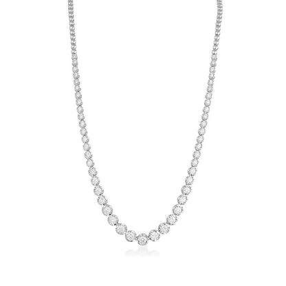 Adamante 3 ct. tw. Lab-Grown Diamond Riviera Necklace in Sterling Silver