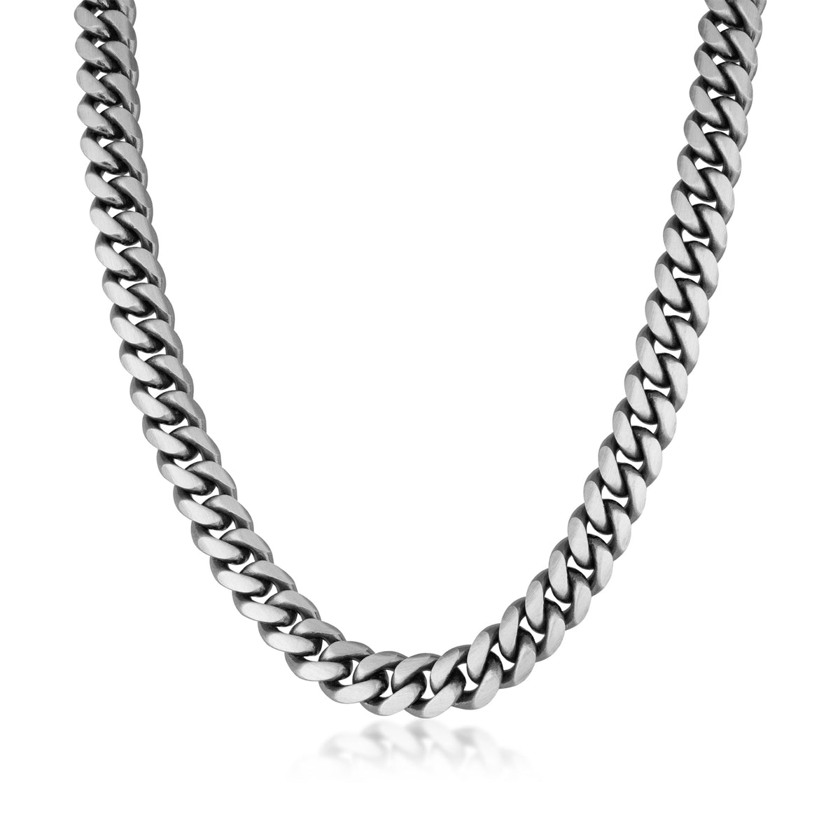 oxidized satin curb chain 5.5mm 22"