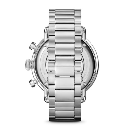 stainless steel men's Shinola Canfield quartz watch with green dial
