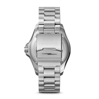 stainless steel men's Shinola Monster automatic watch with brown dial