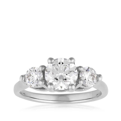 USA Collection 1-1/2 ct. tw. Lab-Grown 3-Stone Diamond Ring in 14K White Gold