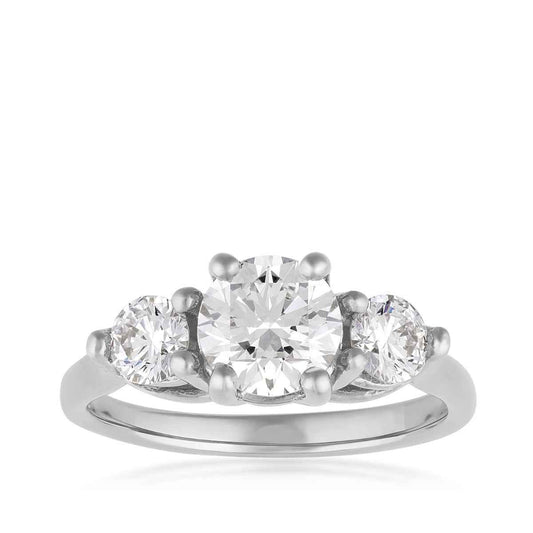 USA Collection 1-1/2 ct. tw. Lab-Grown 3-Stone Diamond Ring in 14K White Gold