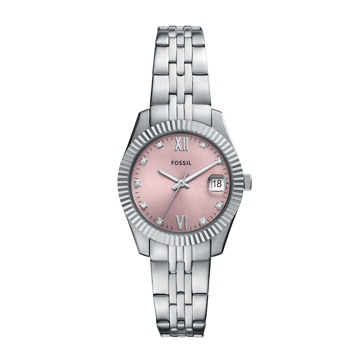 pink dial Fossil ladies' watch
