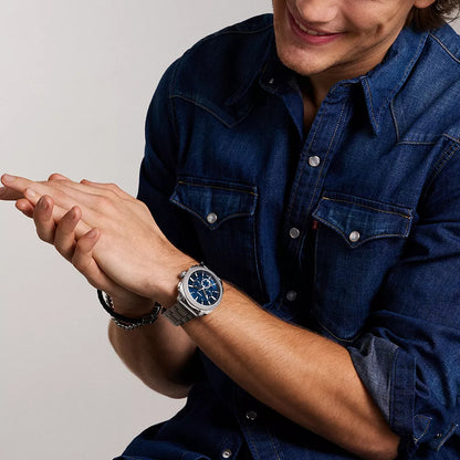 Fossil blue dial watch model