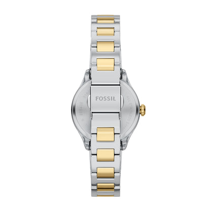 two tone ladies' Fossil watch alt