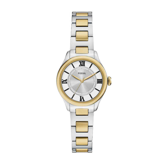 Fossil Ladies' Gilmore Quartz Two-Tone Stainless Steel Watch with White Dial
