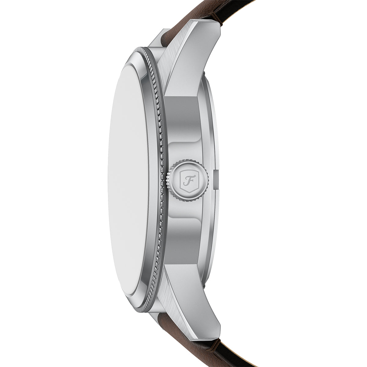 Fossil green dial brown leather strap watch alt