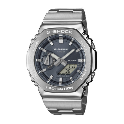 grey dial g-shock watch quartz analog digital