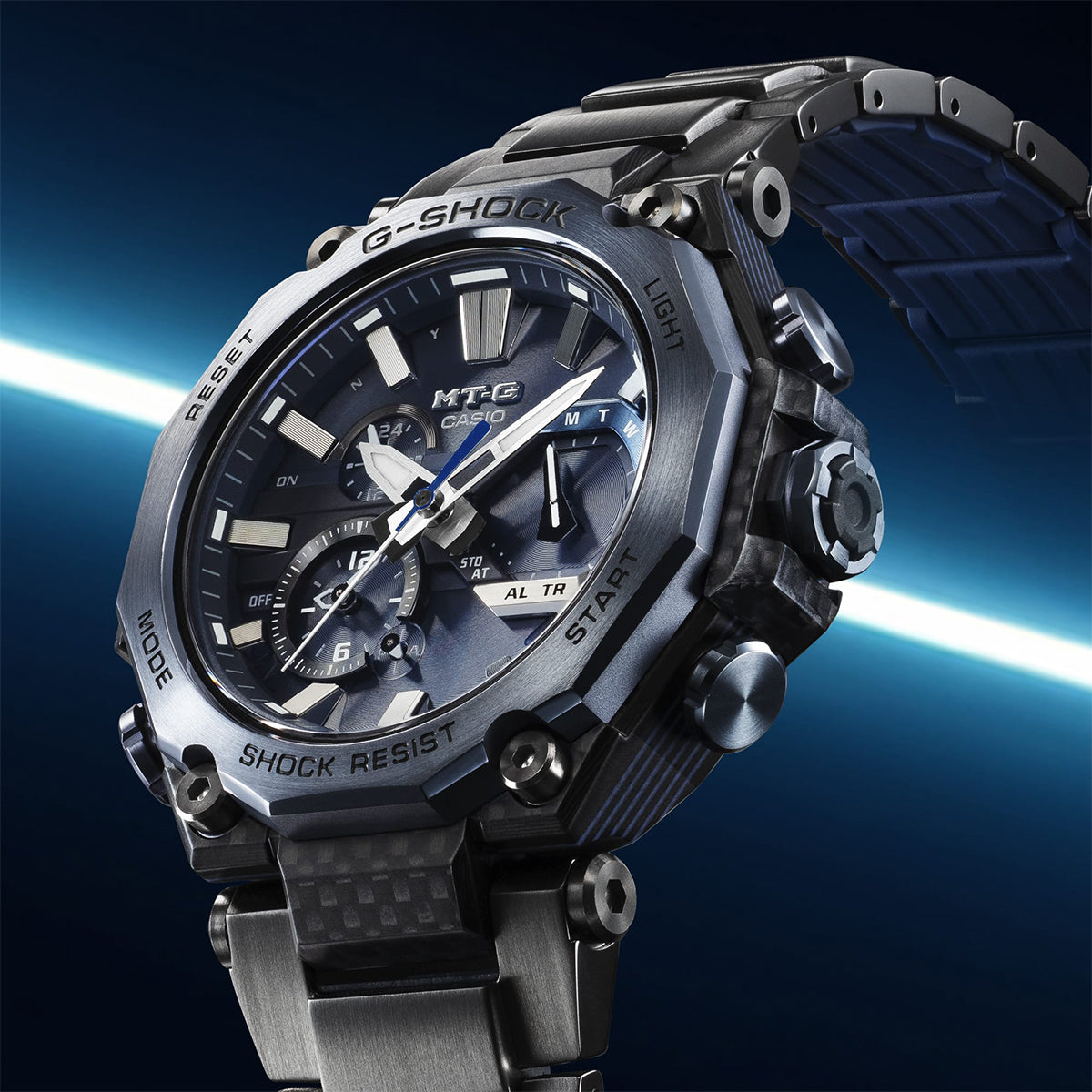 g-shock quartz blue ion watch