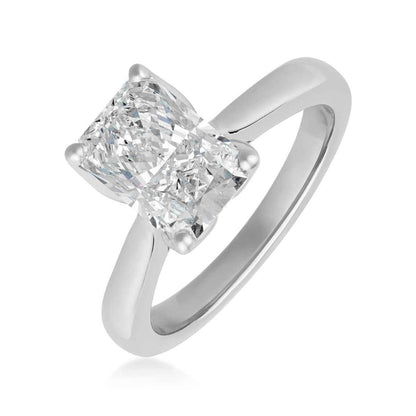 Adamante 2-3/4 ct. tw. Lab-Grown Radiant Cut Diamond Engagement Ring in 14K White Gold front view