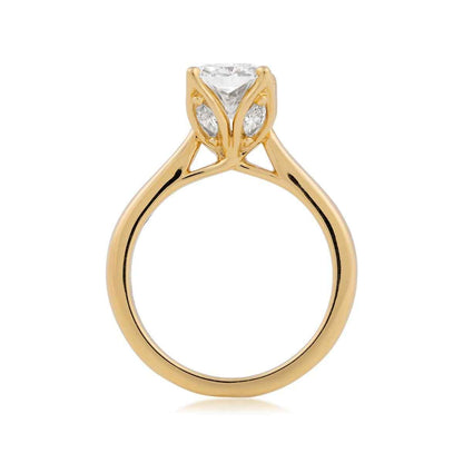 Adamante 2-3/4 ct. tw. Lab-Grown Radiant Cut Diamond Engagement Ring in 14K Yellow Gold side profile