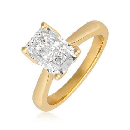Adamante 2-3/4 ct. tw. Lab-Grown Radiant Cut Diamond Engagement Ring in 14K Yellow Gold front view