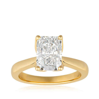 Adamante 2-3/4 ct. tw. Lab-Grown Radiant Cut Diamond Engagement Ring in 14K Yellow Gold