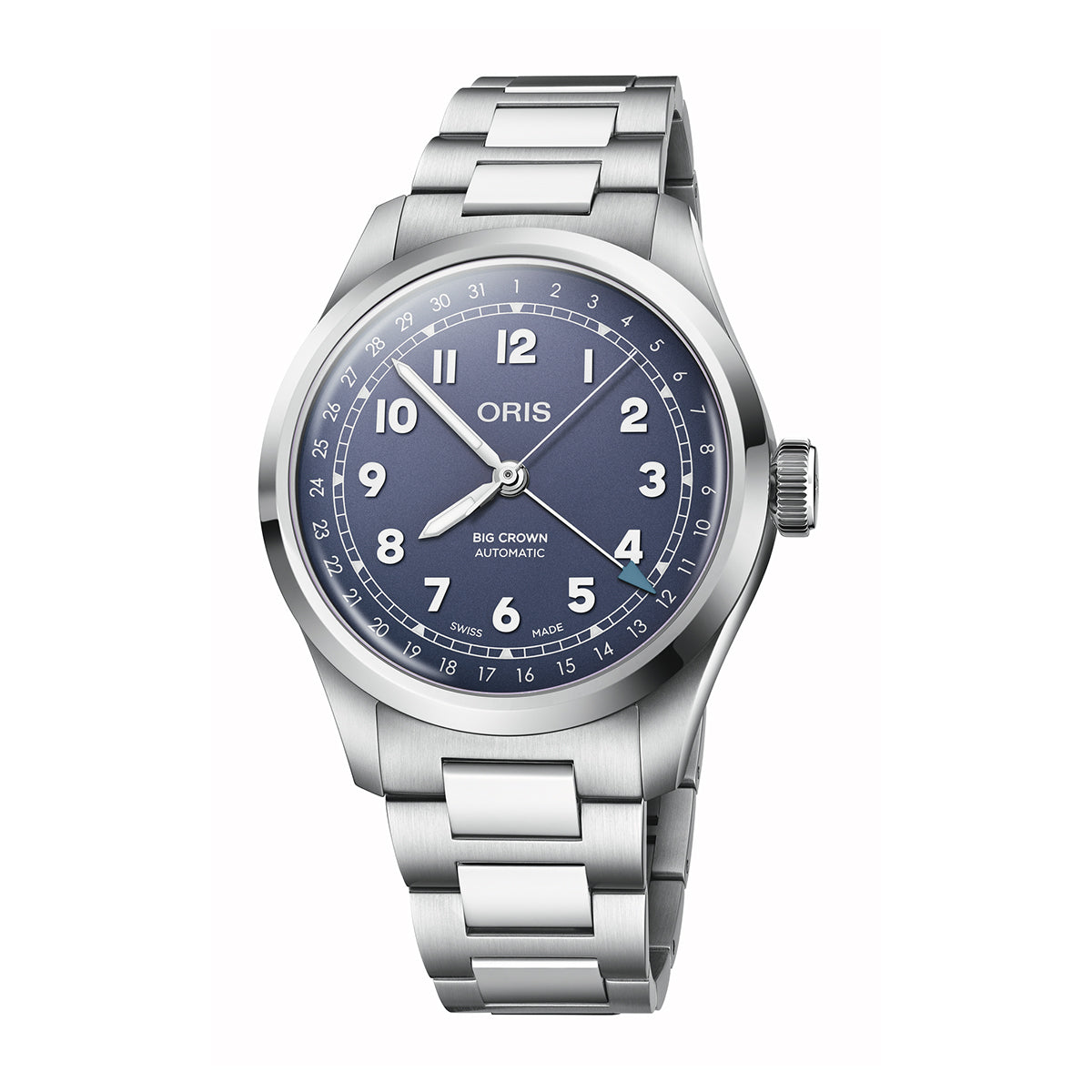 crown oris automatic watch purple dial
