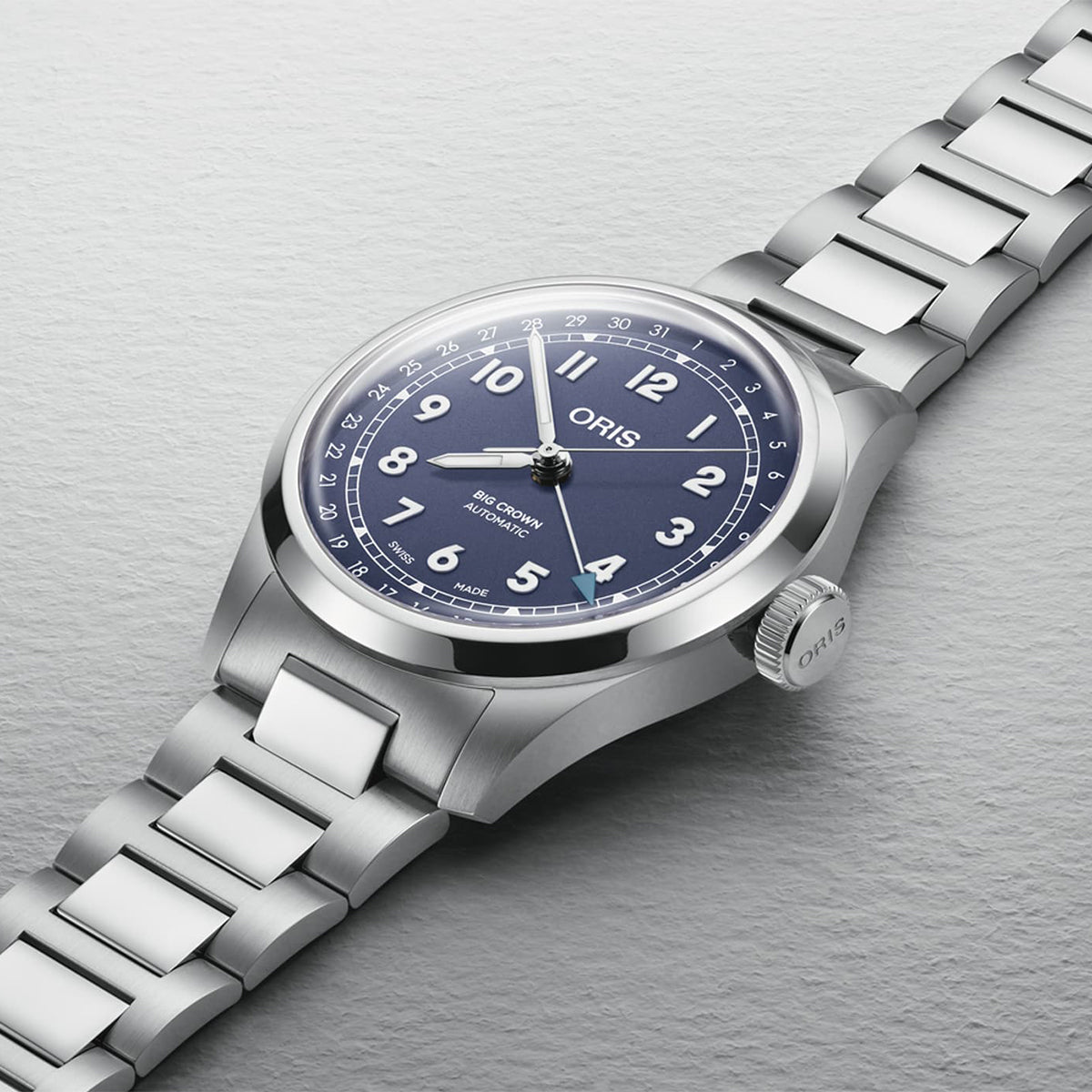 crown oris automatic watch purple dial
