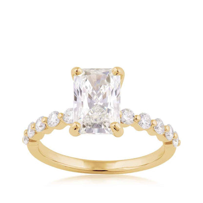 Adamante 3-1/2 ct. tw. Lab-Grown Radiant Cut Diamond Engagement Ring in 14K Yellow Gold