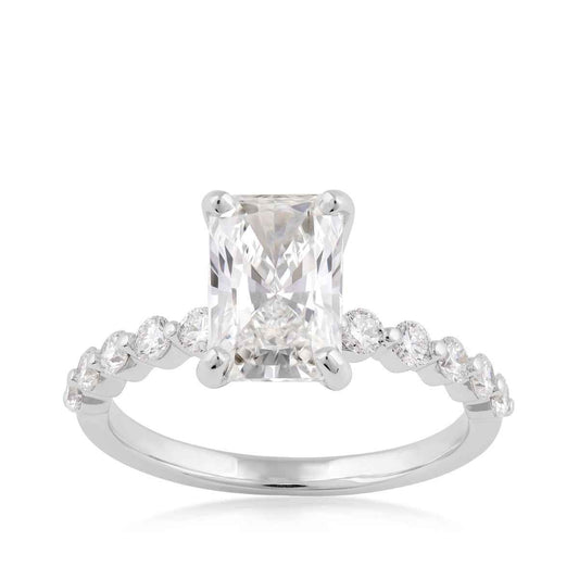 Adamante 3-1/2 ct. tw. Lab-Grown Radiant Cut Diamond Engagement Ring in 14K White Gold