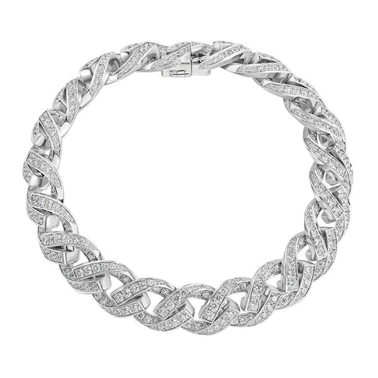 Sirus Tanya 4-1/2 ct. tw. Diamond Link Bracelet in 18K White Gold