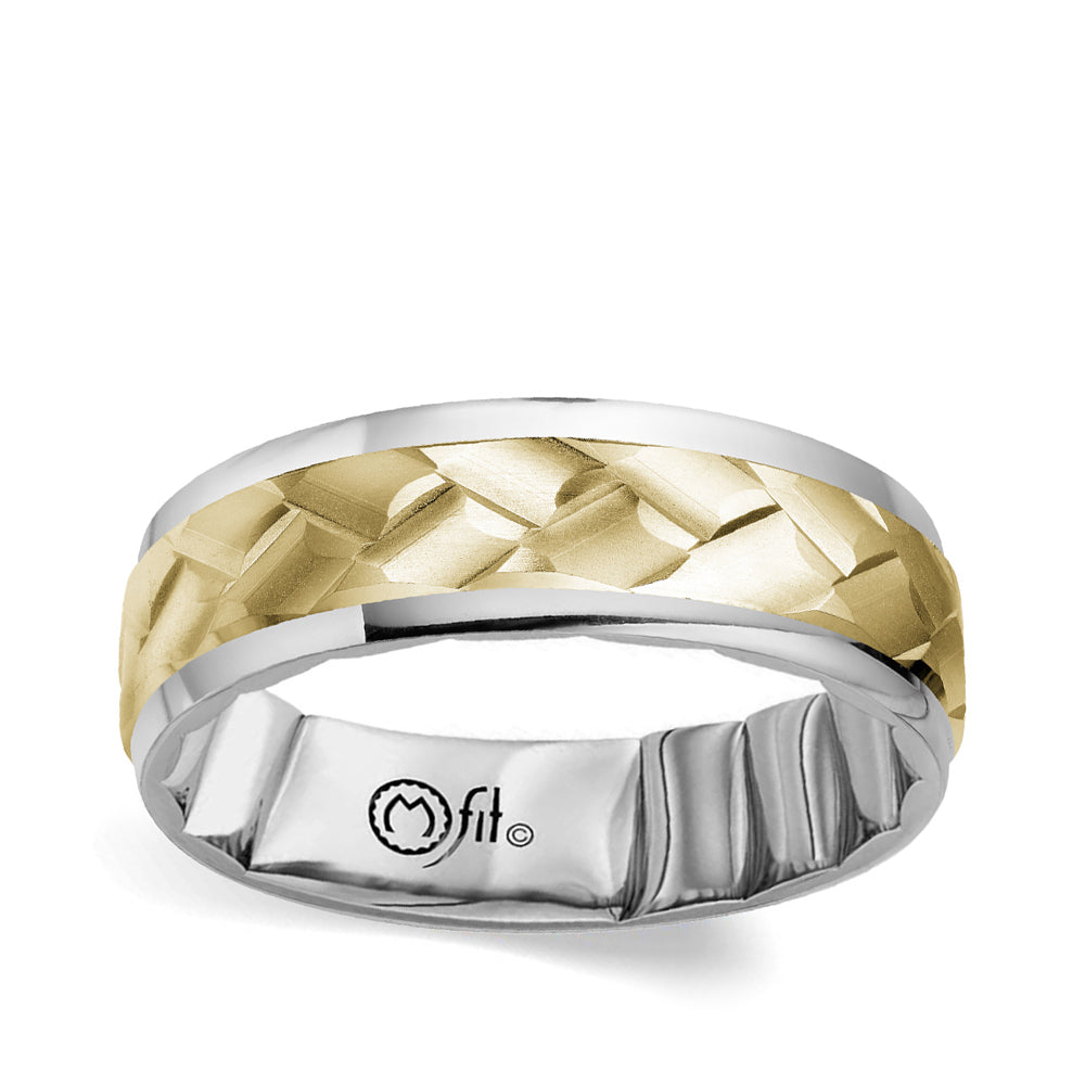 10K two tone braided center mfit 6.5mm ring
