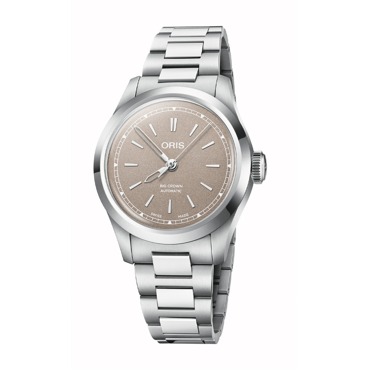 ladies' brown dial crown automatic oris watch