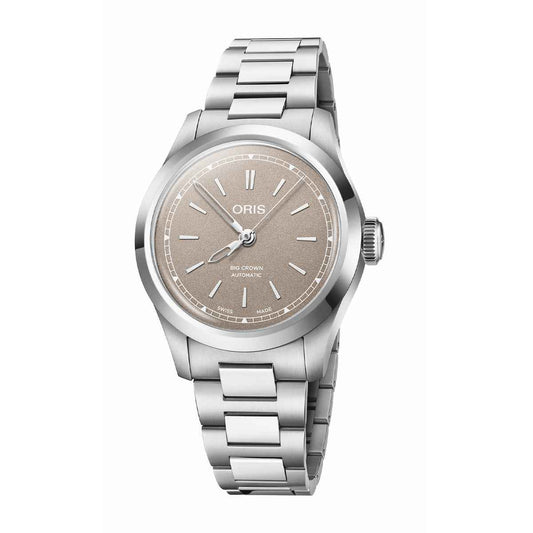 Oris Ladies' Big Crown Automatic Stainless Steel Watch with Brown Dial