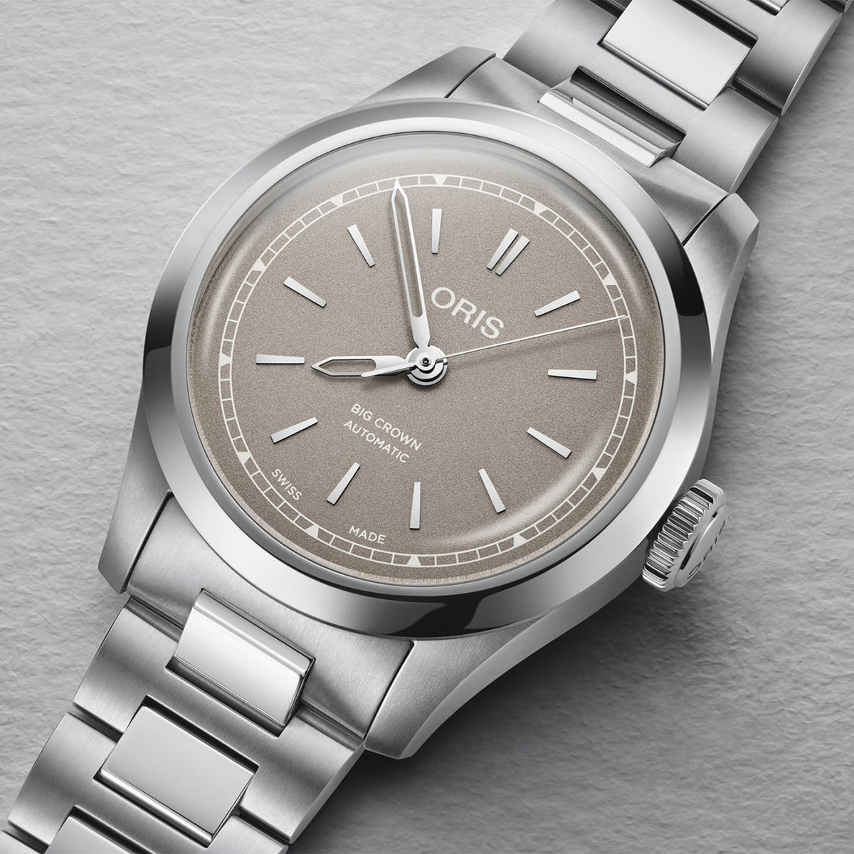ladies' brown dial crown automatic oris watch