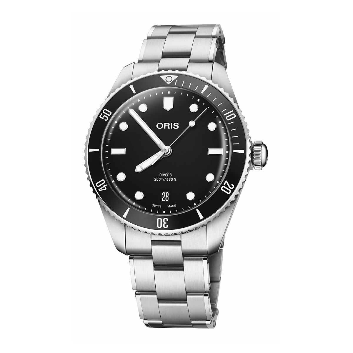 black dial oris divers automatic watch