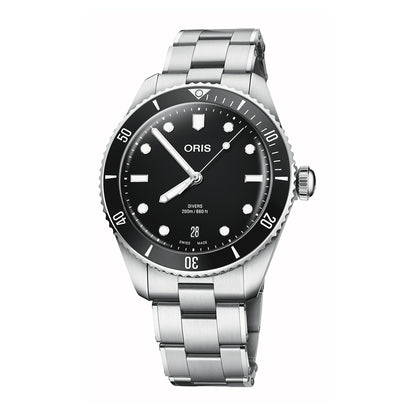 black dial oris divers automatic watch