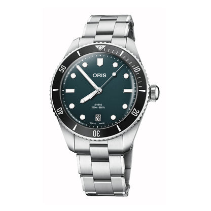 blue dial oris diver automatic watch