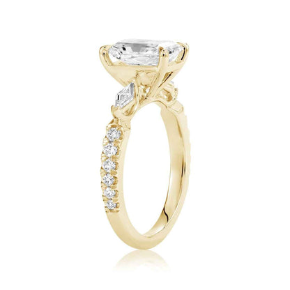 Adamante 2-1/2 ct. tw. Lab-Grown Radiant Cut Diamond Engagement Ring in 14K Yellow Gold front view