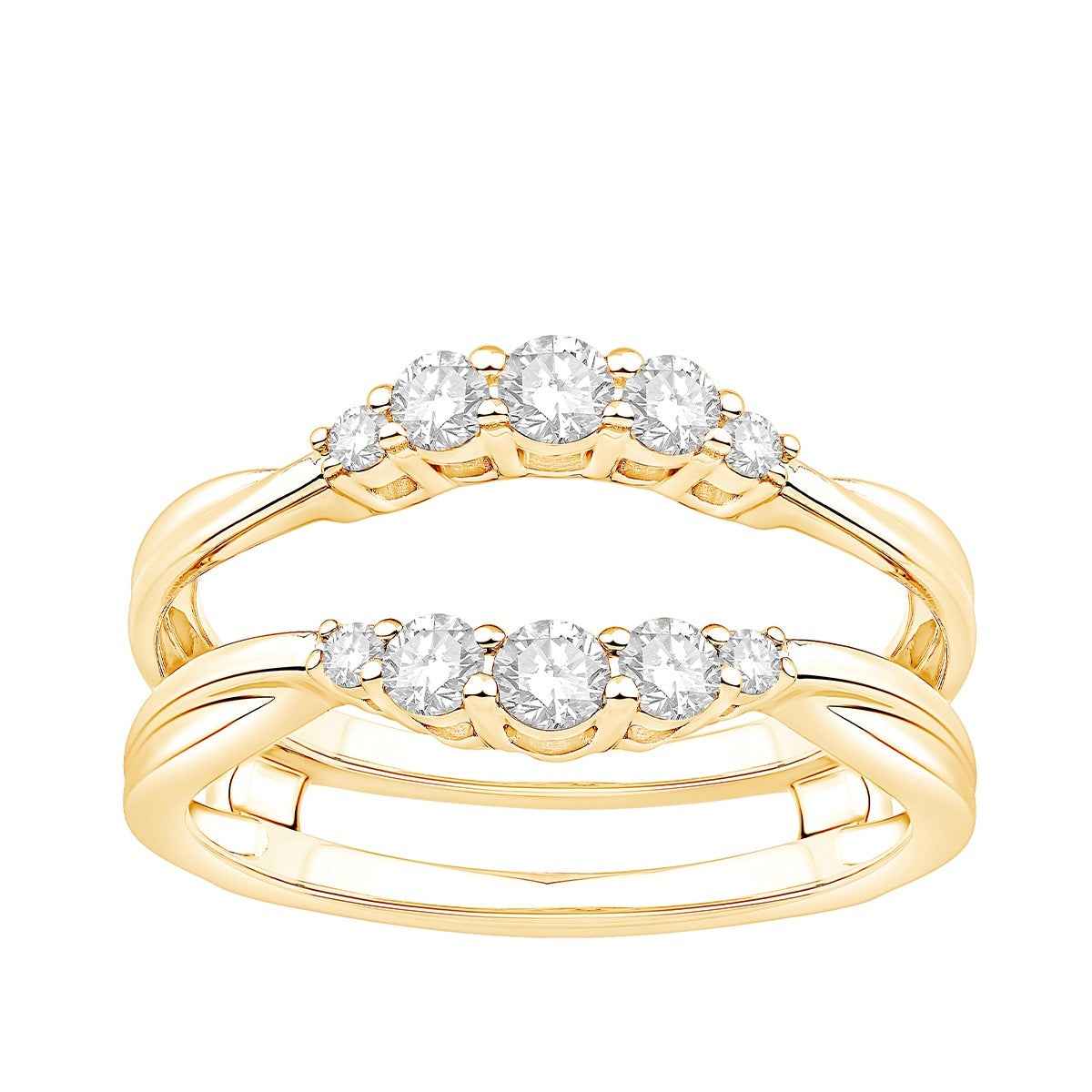 Adamante 1/2 ct. tw. Lab-Grown Round Diamond Ring Enhancer in 10K Yellow Gold