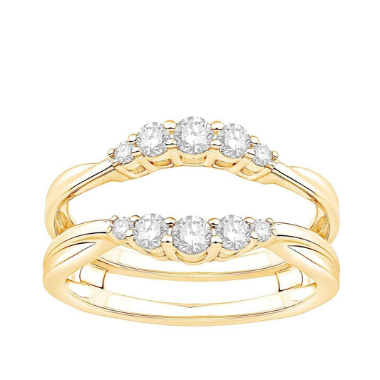 Adamante 1/2 ct. tw. Lab-Grown Round Diamond Ring Enhancer in 10K Yellow Gold