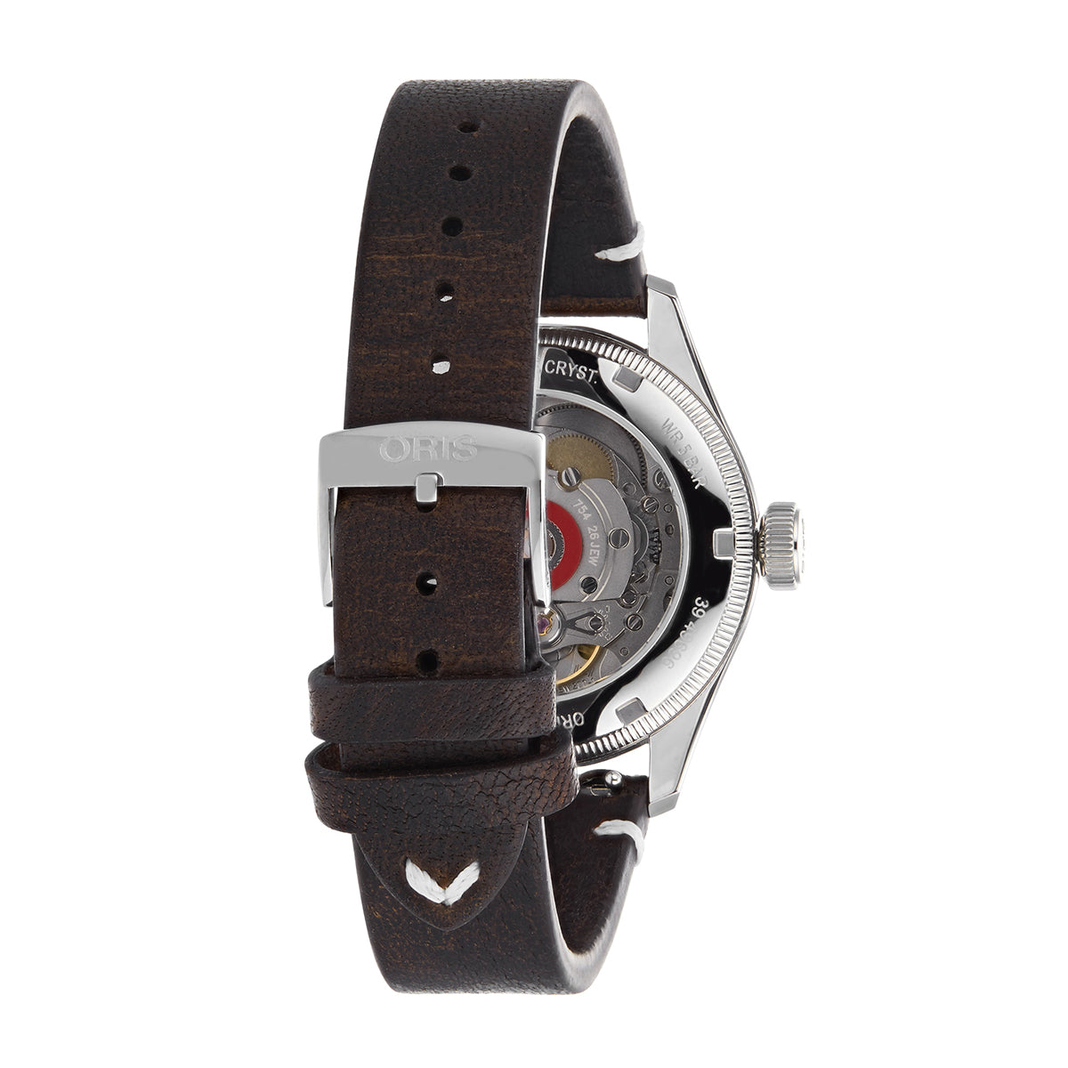 volante brown leather strap grey dial oris watch automatic alt