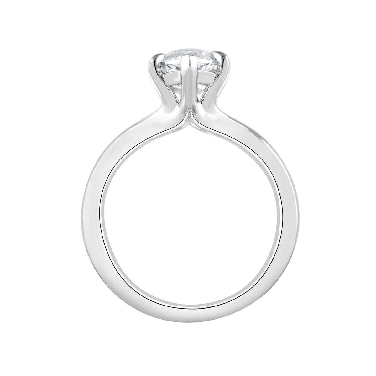 Adamante 3 ct. tw. Lab-Grown Marquise Diamond Solitaire Engagement Ring front view