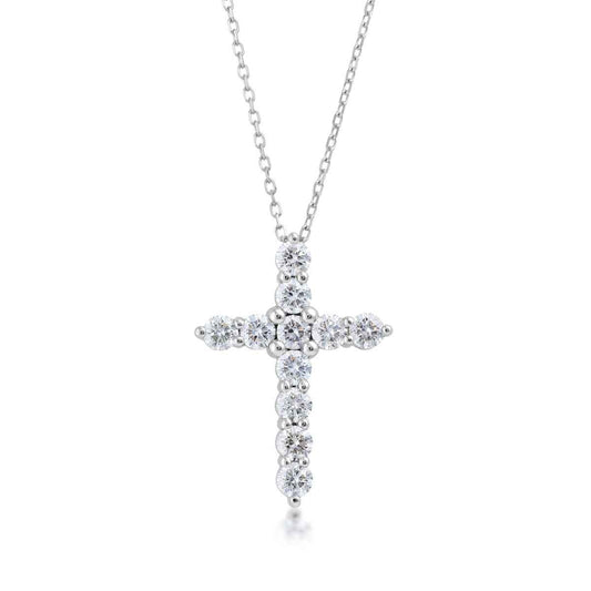 1 ct. tw. Diamond Cross Pendant in 10K White Gold