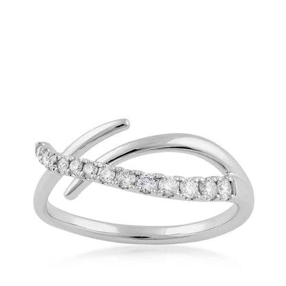 Journey 1/4 ct. tw. Diamond Graduated Ring in 10K White Gold (2)