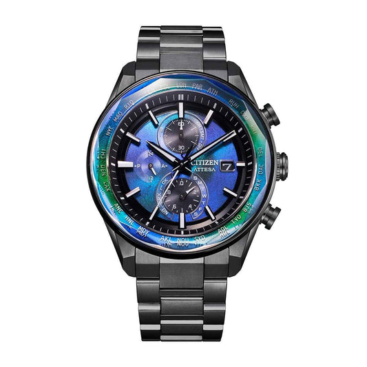 Citizen Men's Attesa Eco-Drive Black Titanium Watch with Blue Dial (2)